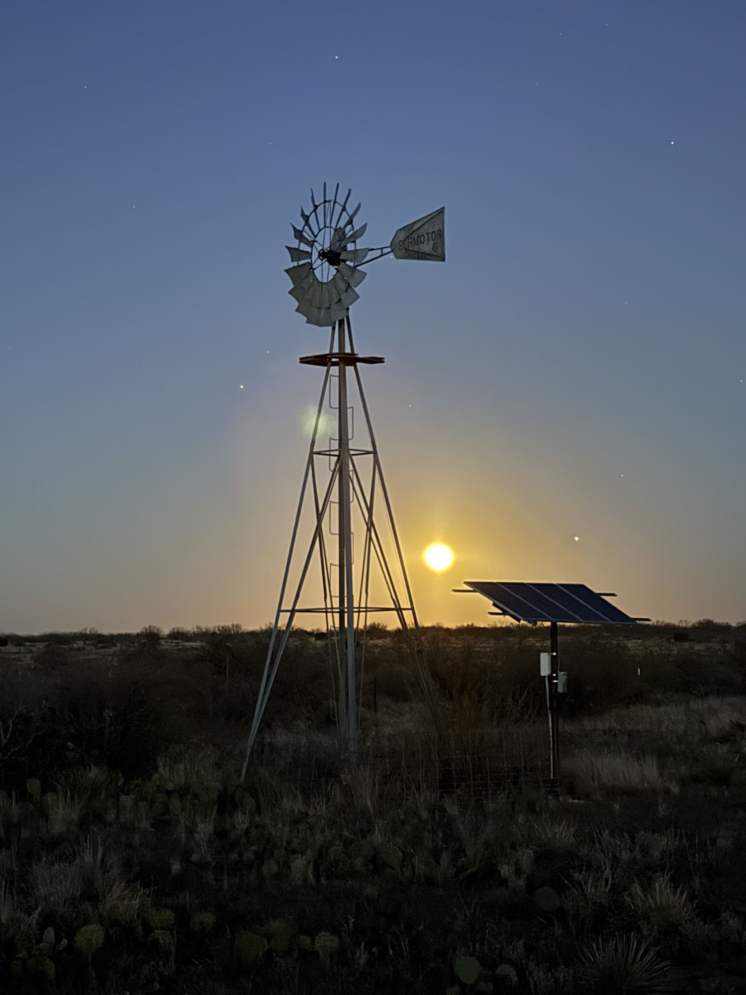 Windmill at sunset